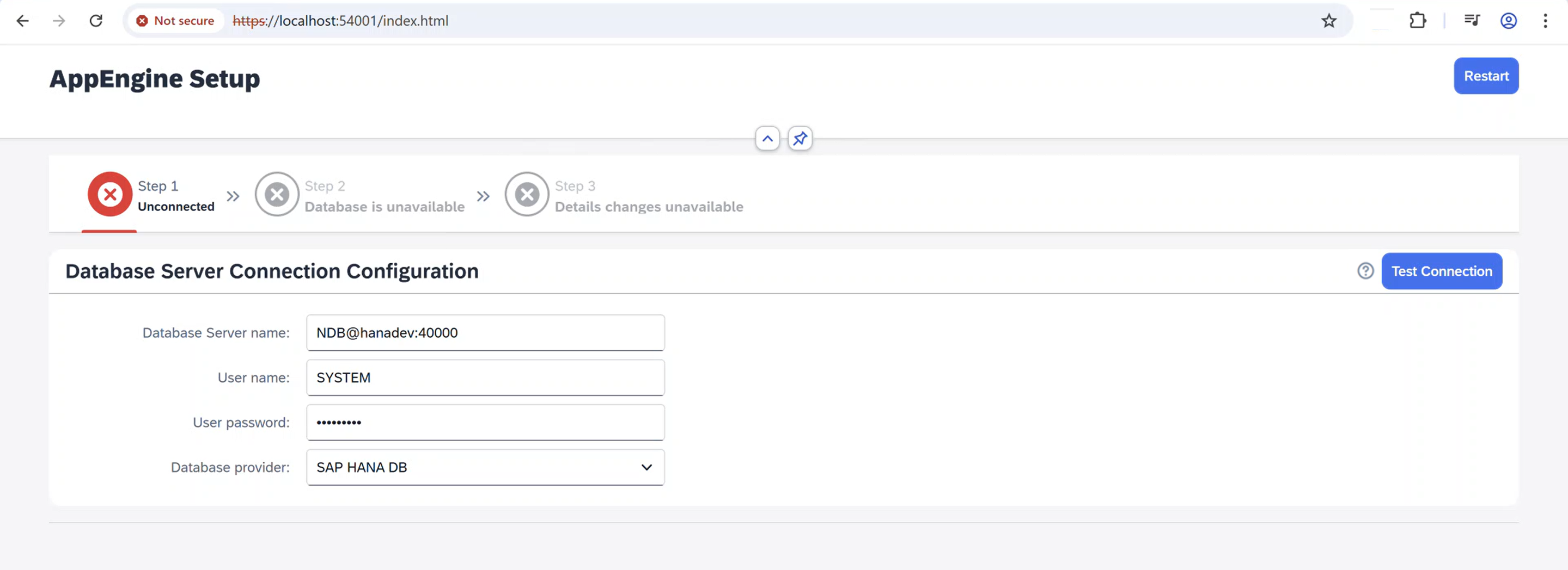 setting up a database in computec appengine