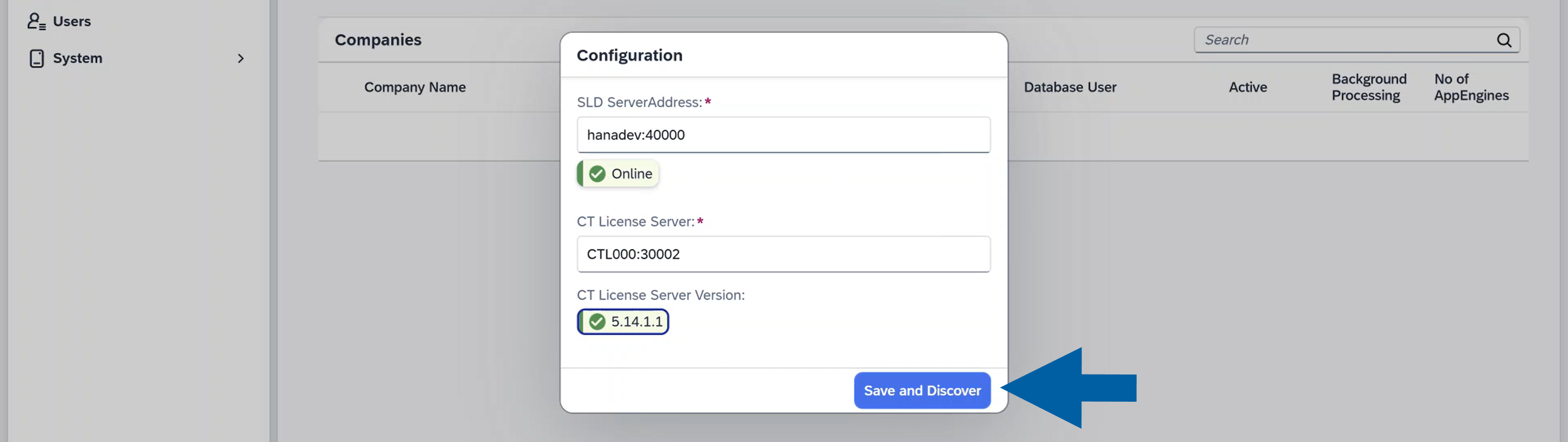 a screen shoing where to click after entering server address