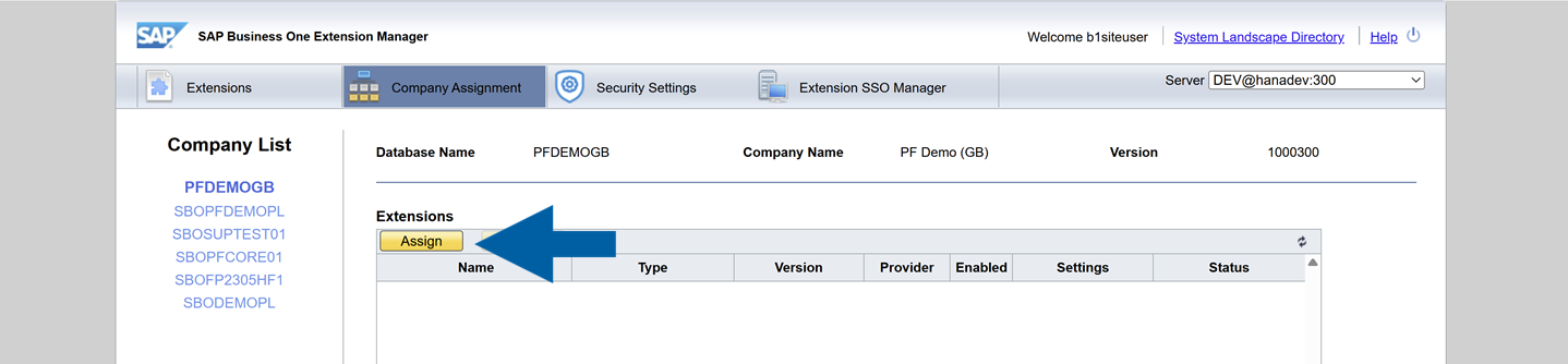 A help screen showing how to choose the file and send it to the extension manager