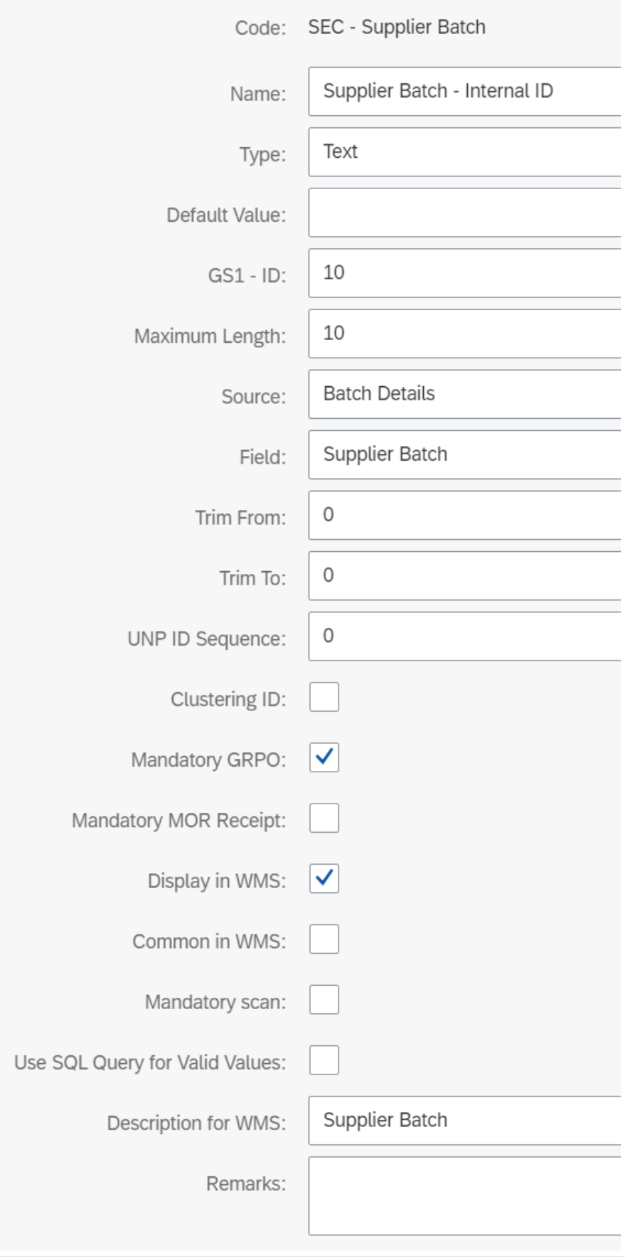 SEC Standard – Product Identification