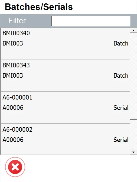 Batch/Serials