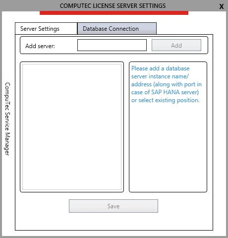 Database settings