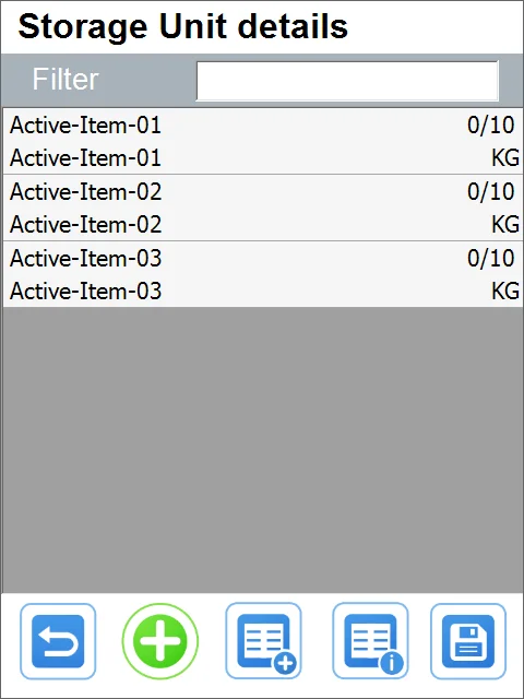 Storage Unit Details