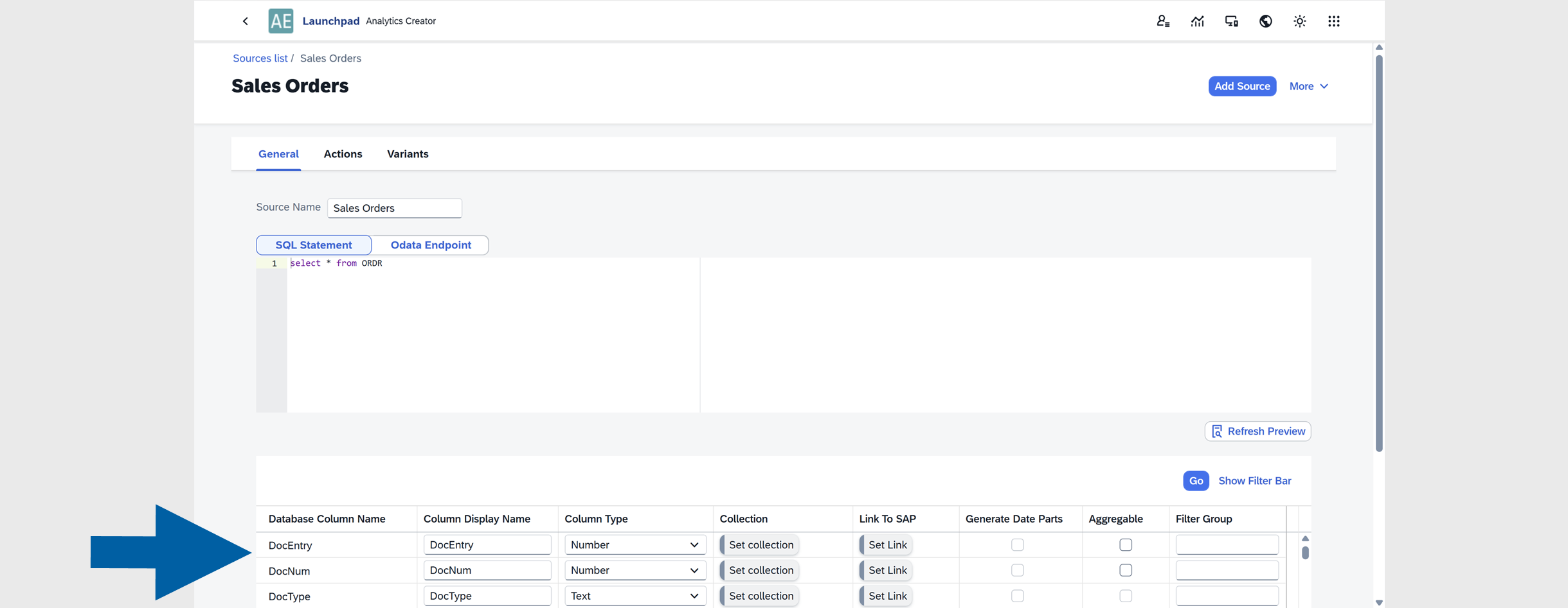 screen showing cthe preview mode