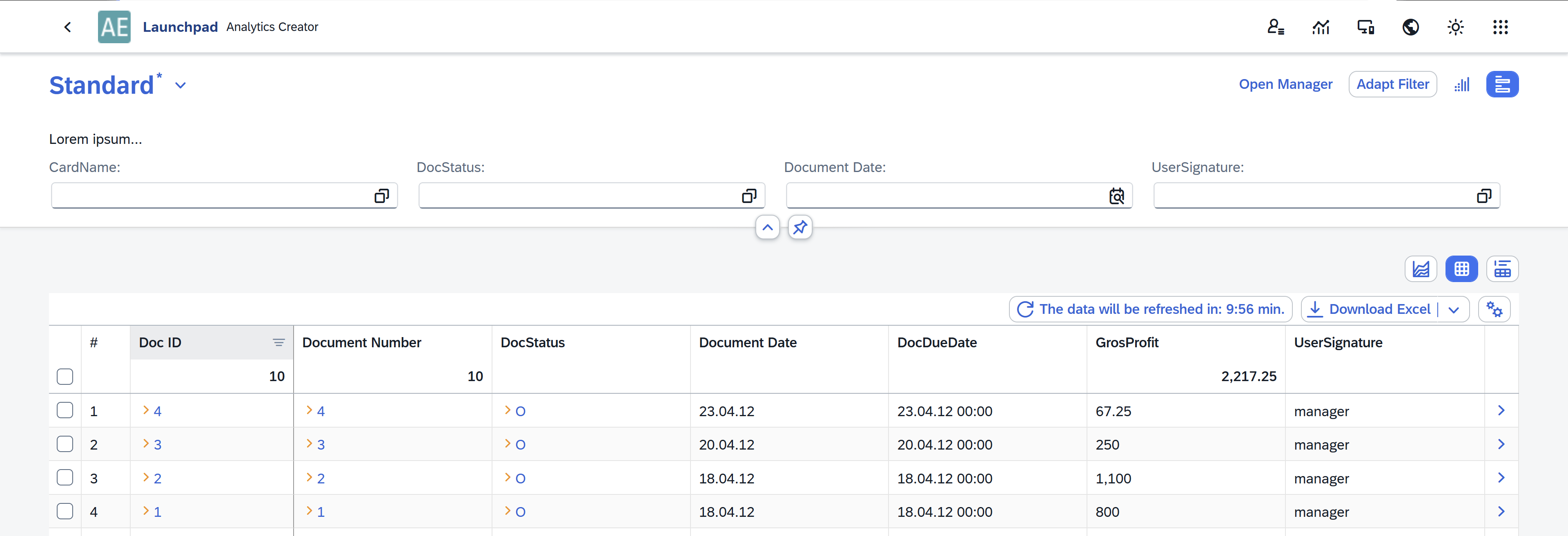screen showing successfully added data source