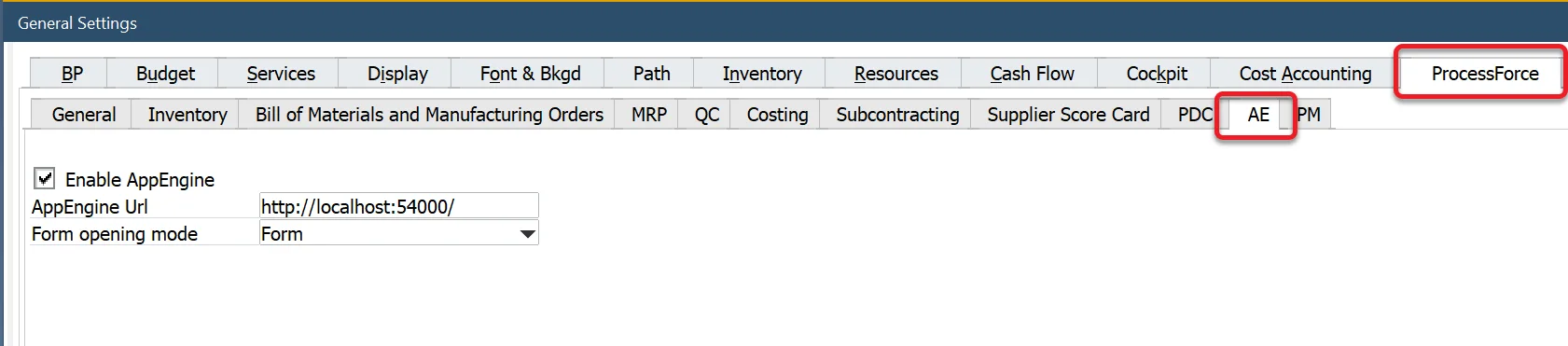 SAP B1 Settings