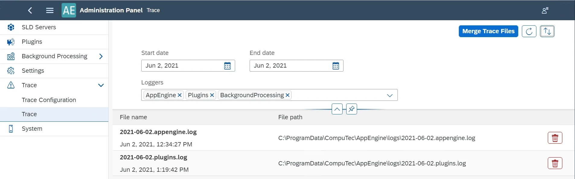 AppEngine Trace