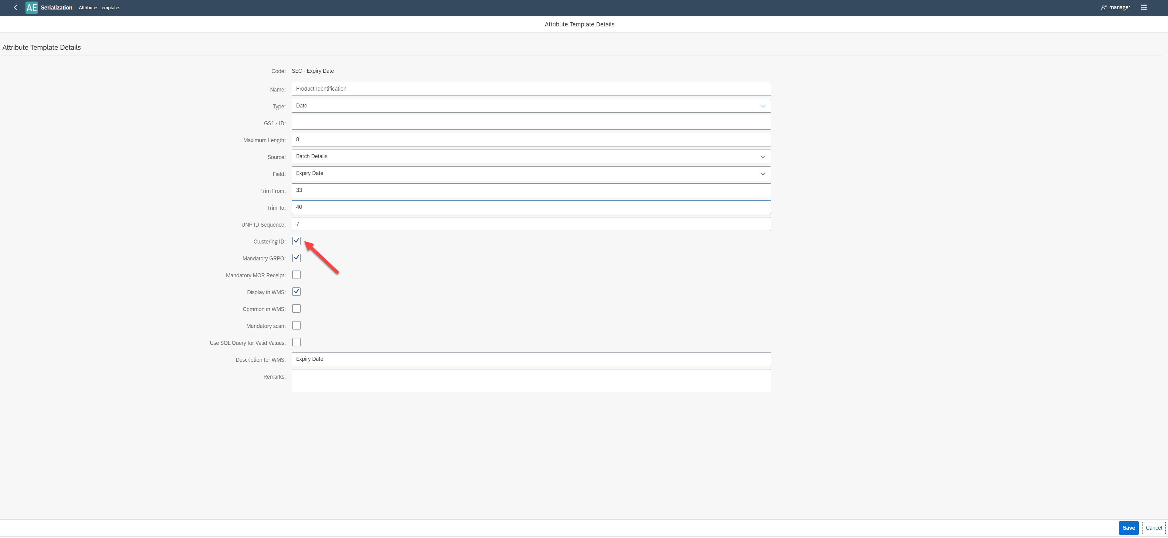 Clustering - Attribute Templates