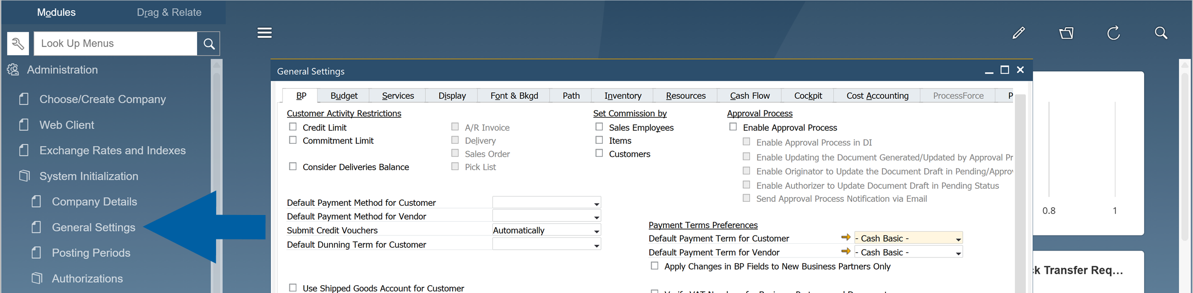 General Settings tab