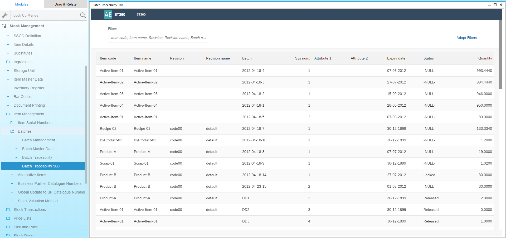 Batch Traceability 360