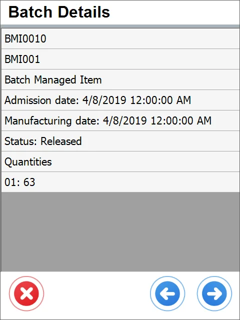 Batch Details