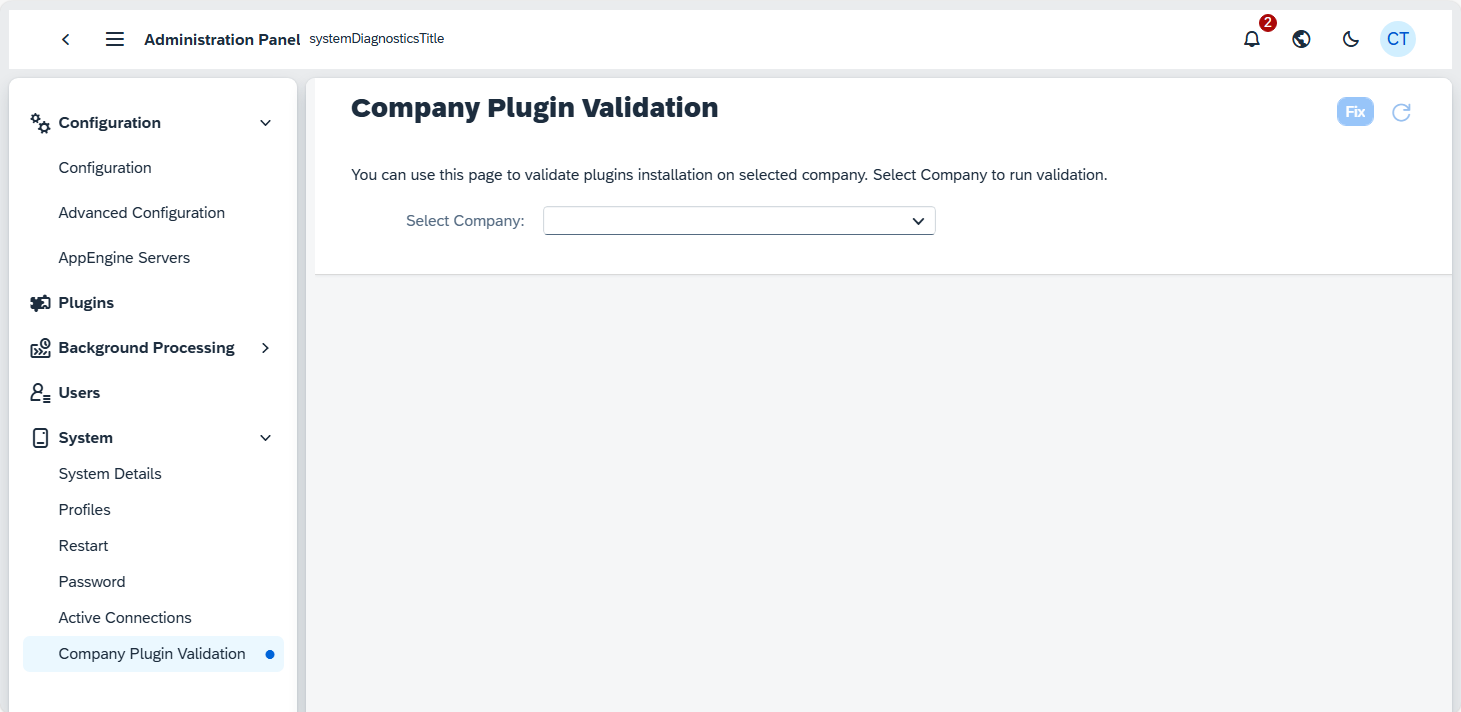 Company Plugin Validation