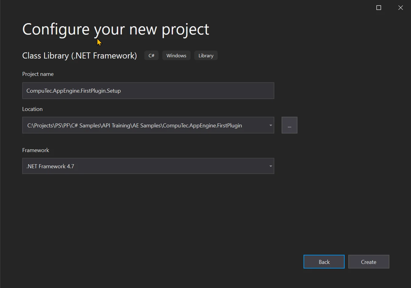 Configure New Project