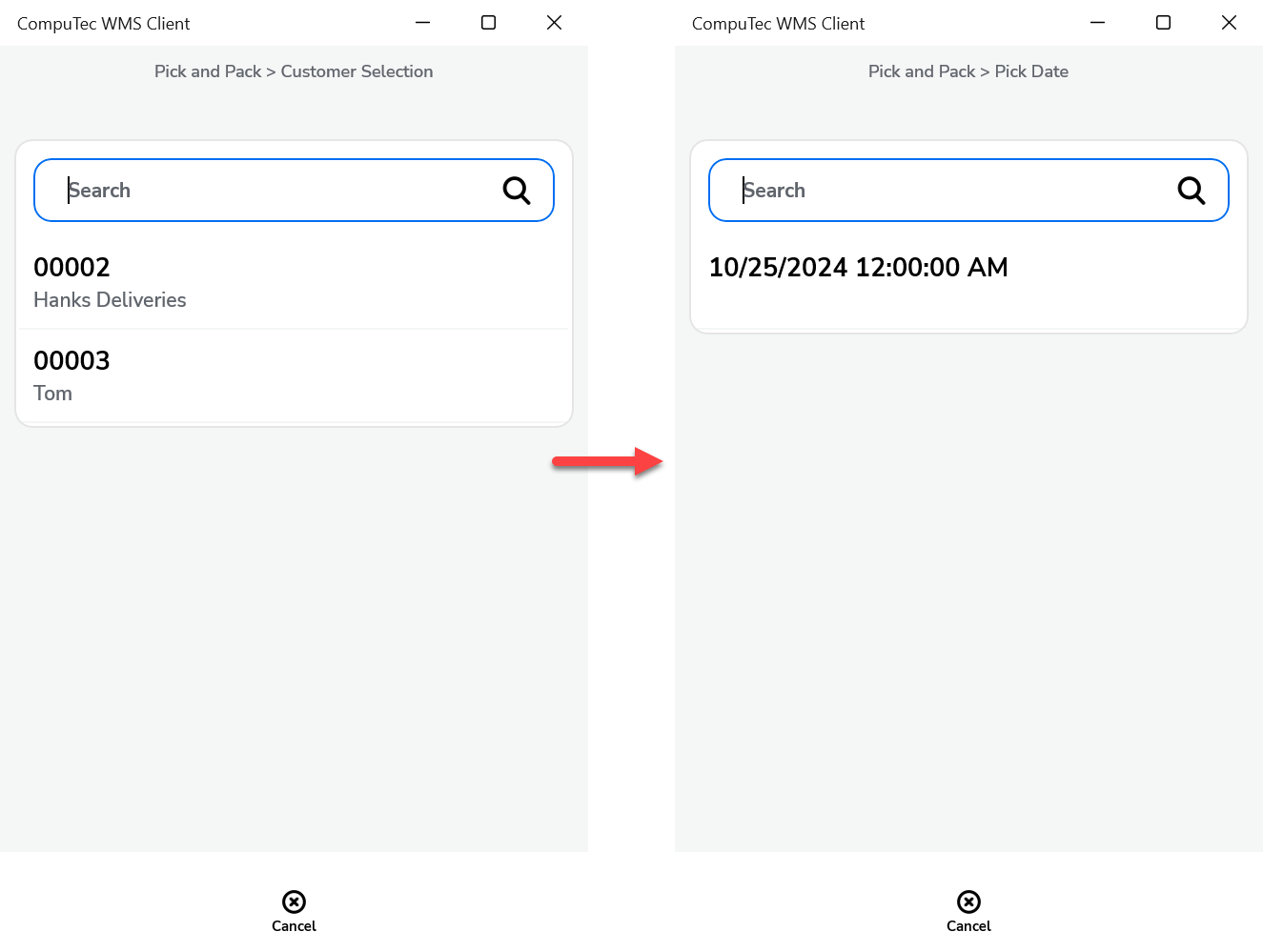 Customer Date Workflow