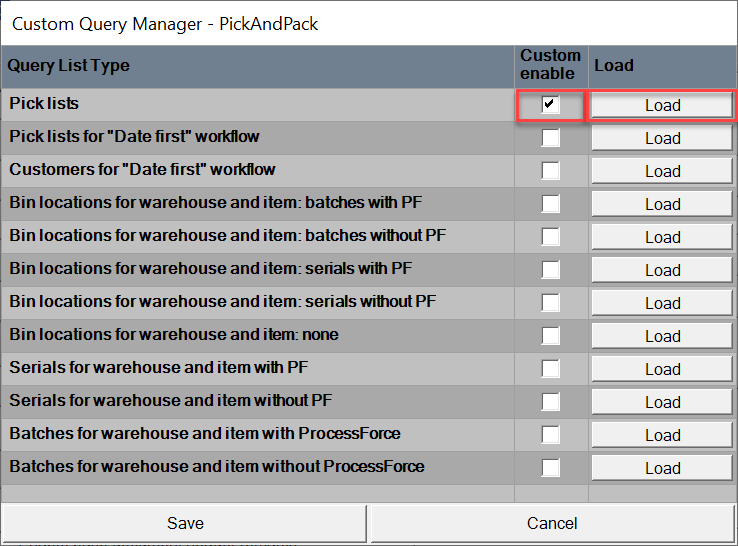 Pick and Pack