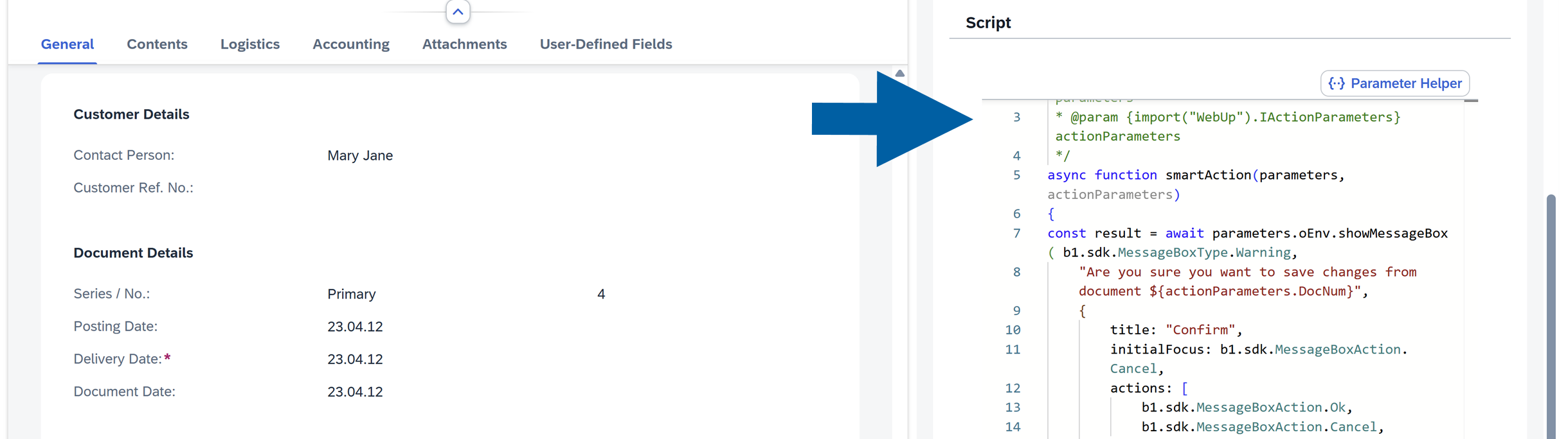 smart action script