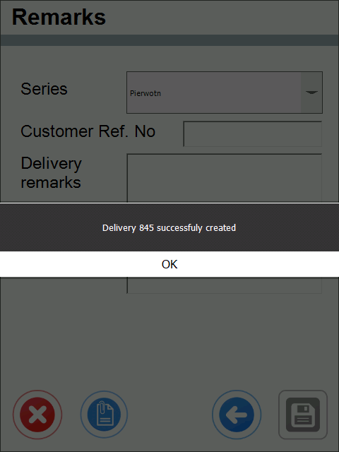 Created Delivery