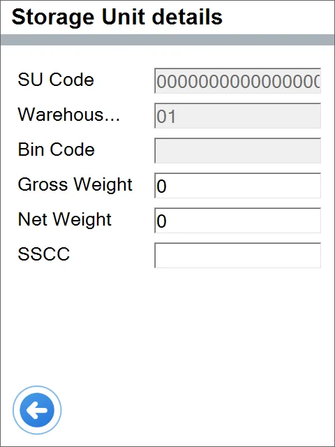 Storage Unit Details