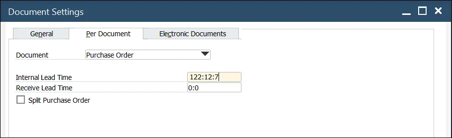 Document Settings