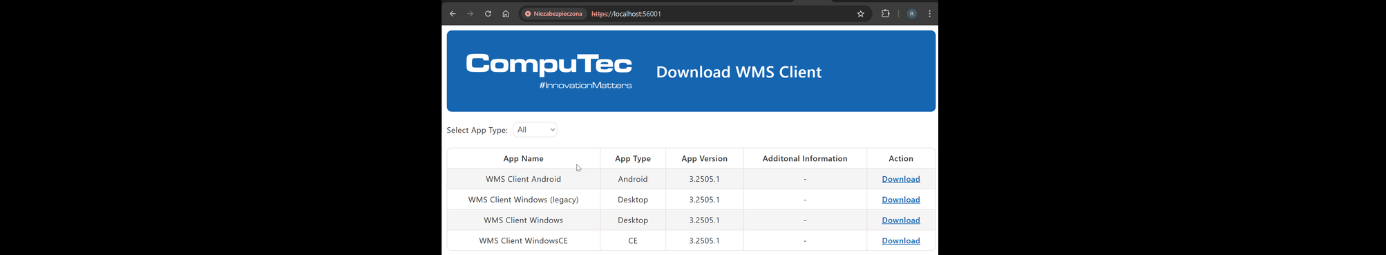 CompuTec WMS Client download page