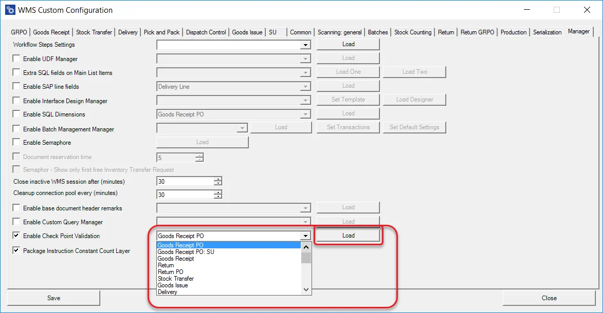 Enable Check Point VAlidation