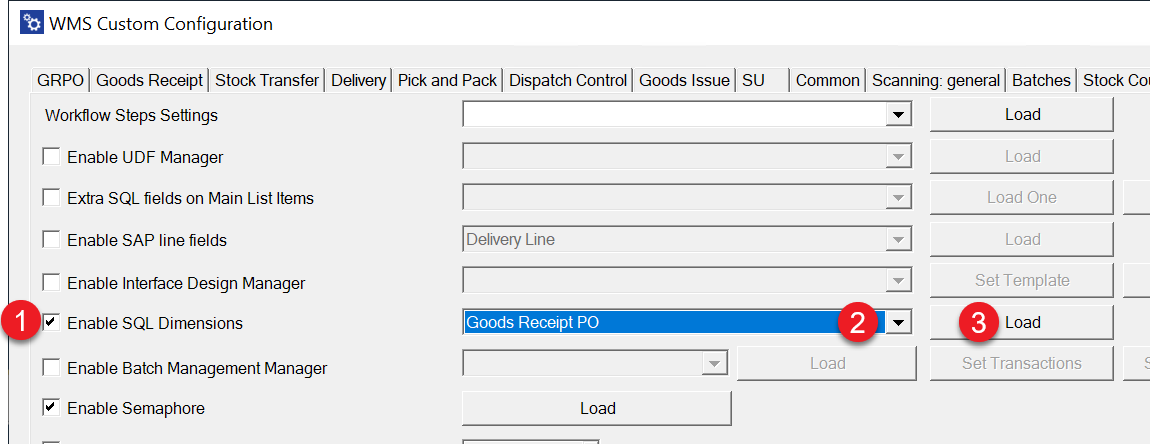 Enable SQL Dimensions