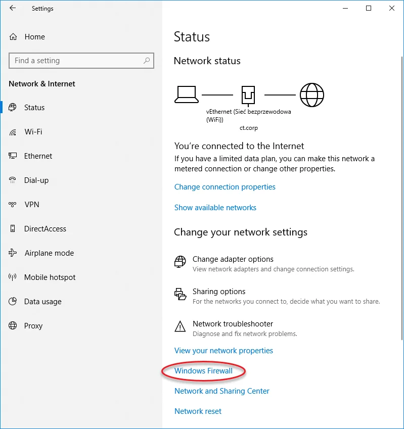 Firewall rule