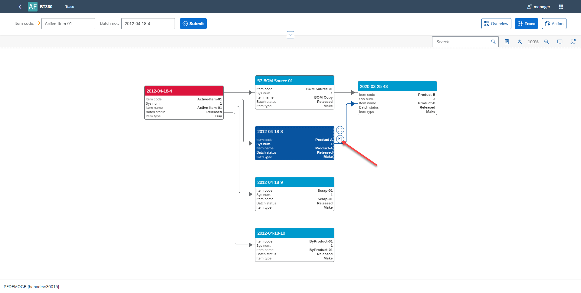 Batch Traceability 360 Transactions