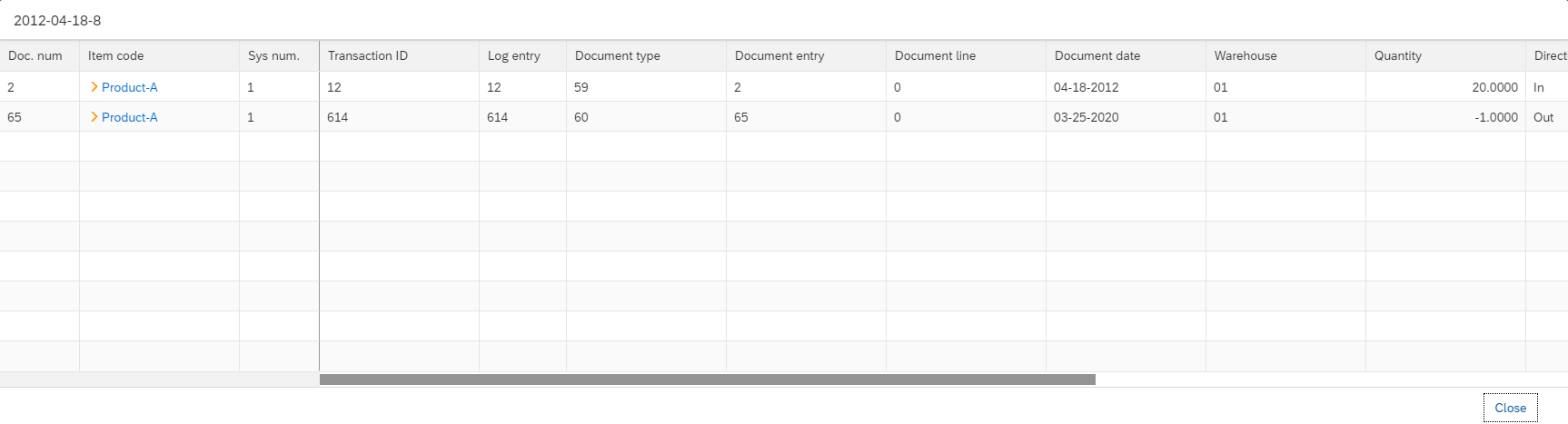 Batch Traceability 360 Transactions