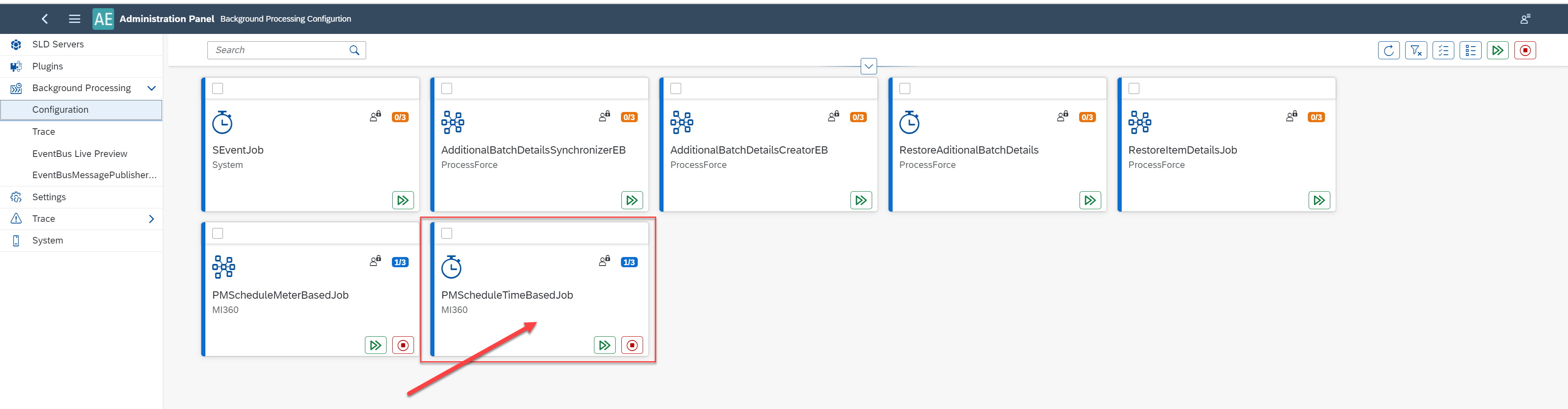 Background Processing configuration