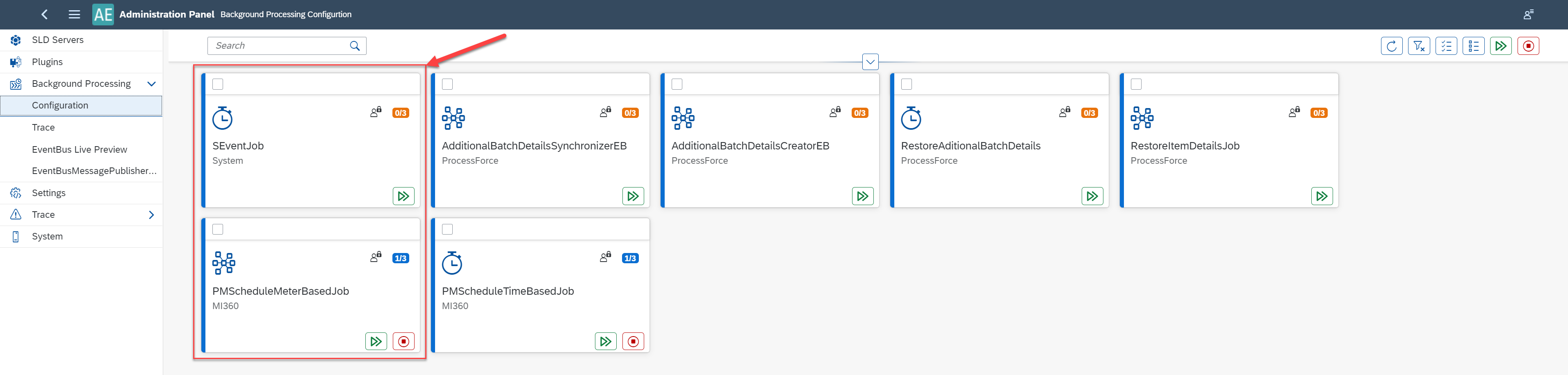 Background Processing configuration