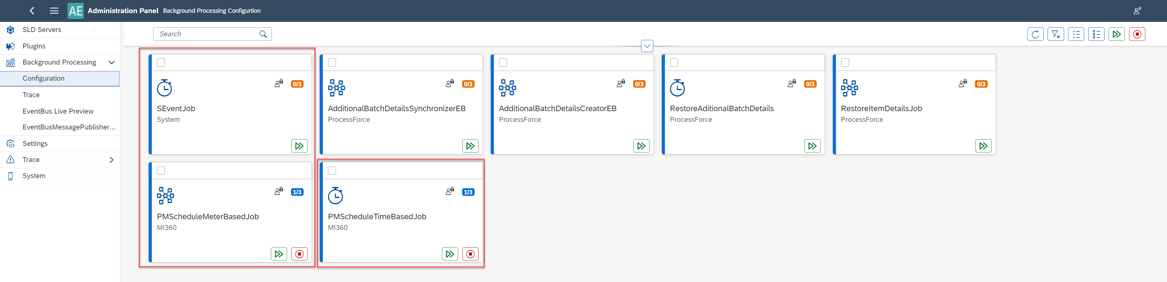 Background Processing configuration