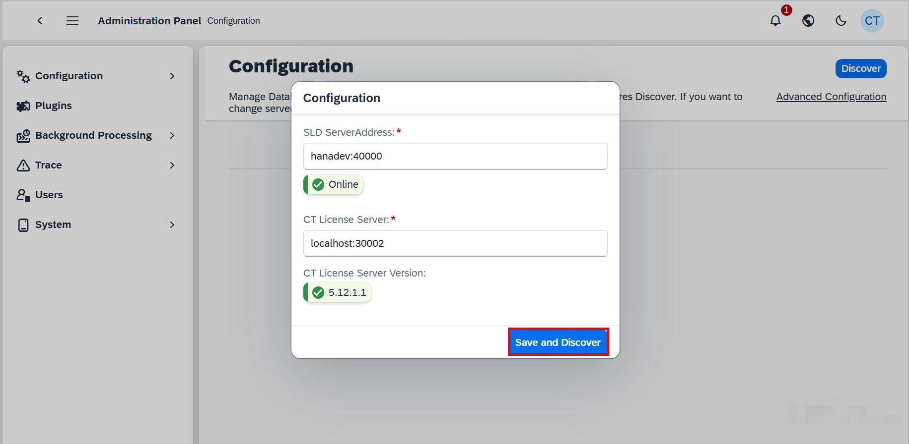 Initial Configuration