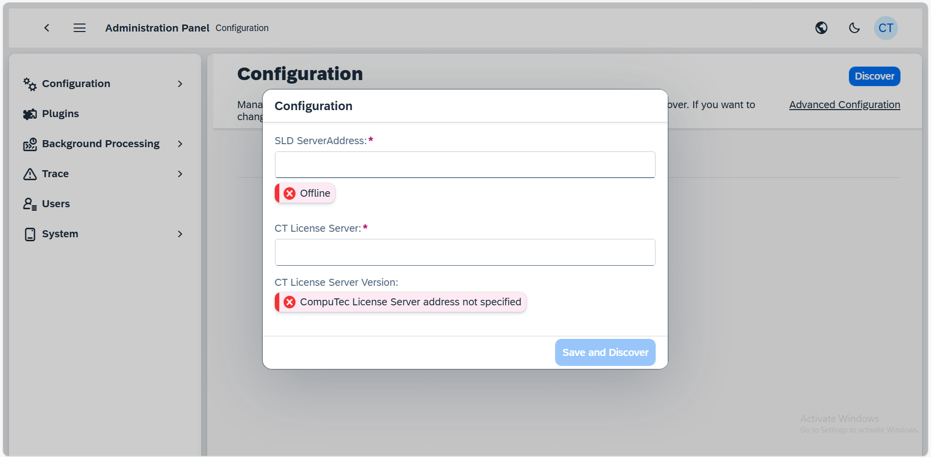 Initial Configuration