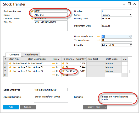 Inventory Transfer