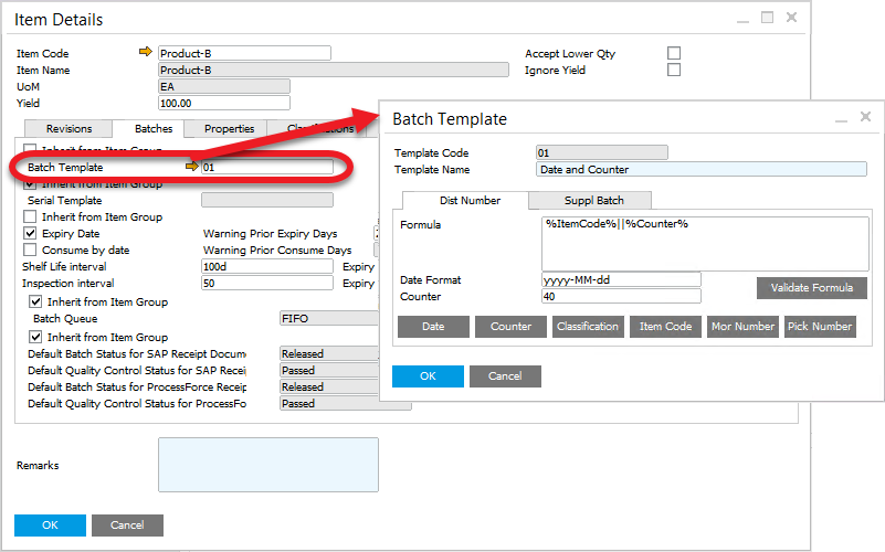 Pick Receipt for a Batch Managed Items