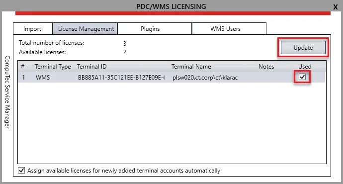 License Management Update