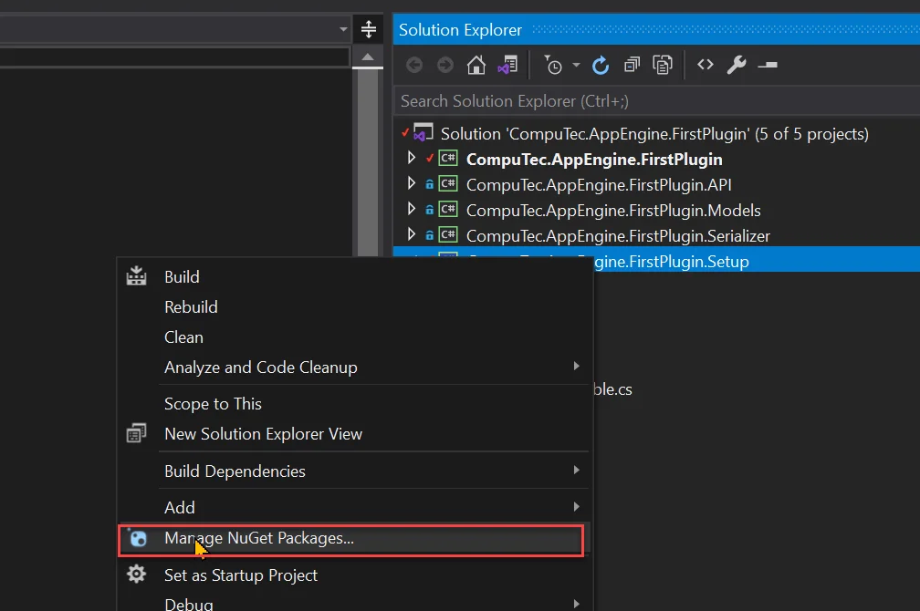 Manage Nuget Packages