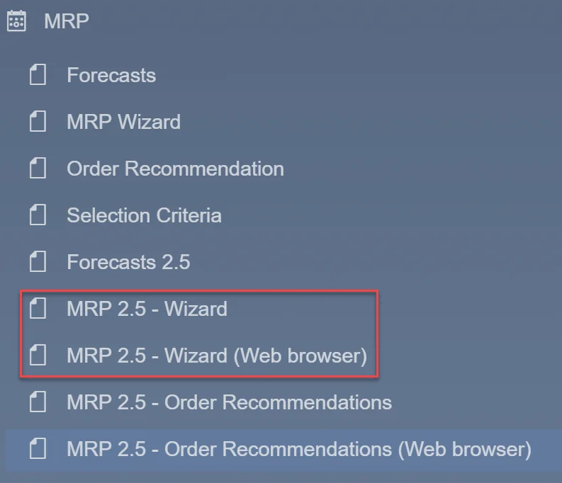 MRP Wizard