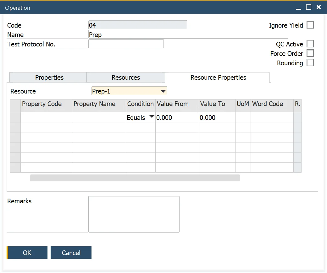 Operation Resource Properties