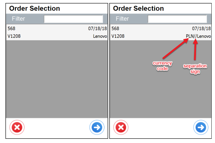 Order Selection