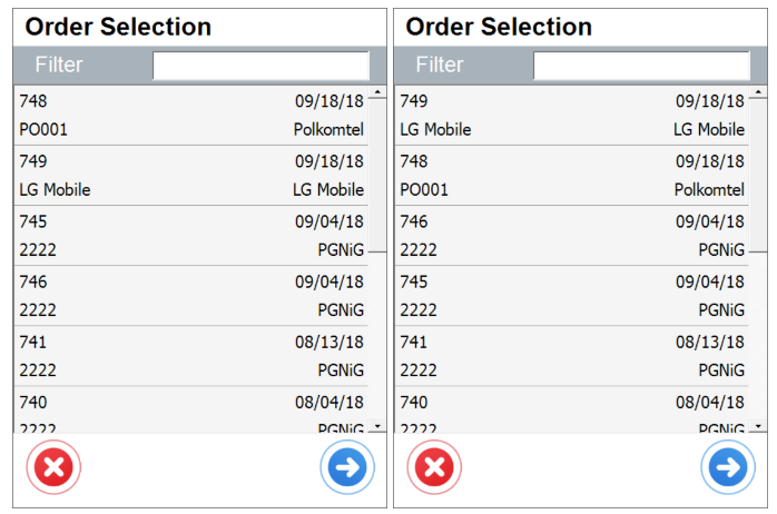 Order Selection