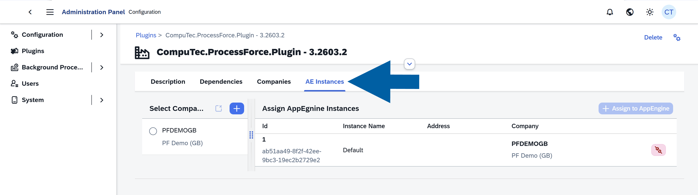 plugin activation on instances