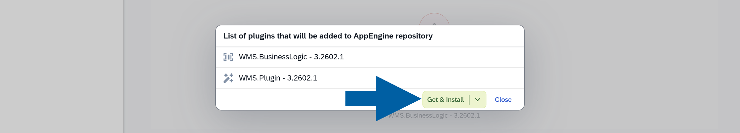 click get & install next to a chosen plugin version