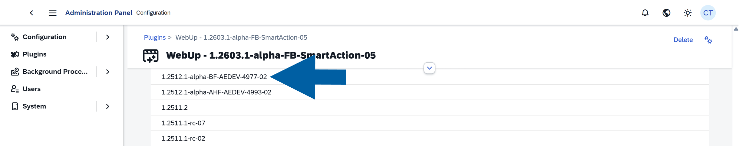 plugin other versions