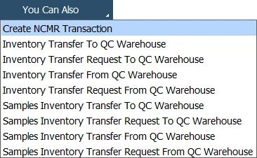 Quality Control Transfers