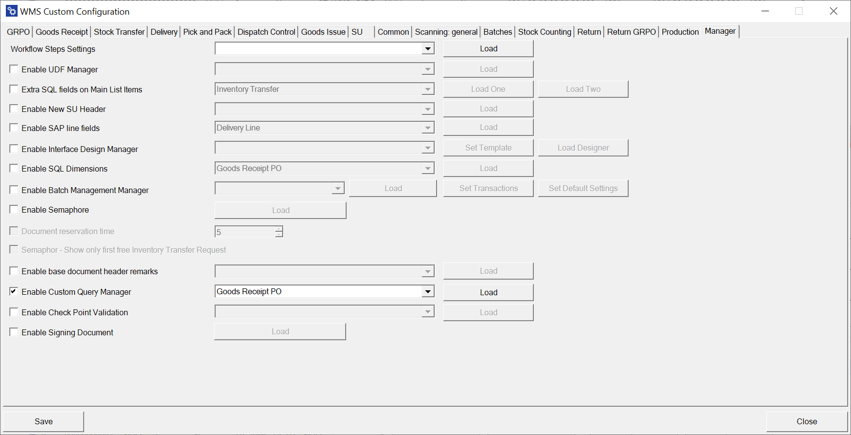 Enable Custom Query Manager