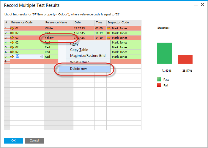 Deleting Rows