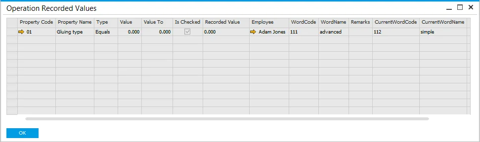 Recorded Values