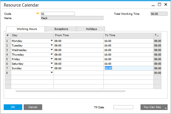 Resource Calendar